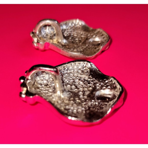 Pendant Set Silver Tone Faux Black Onyx Jewelry Retro Pair Necklace Gift Unique - Picture 11 of 15